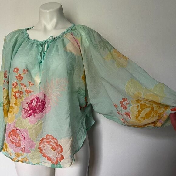 Farm Rio Floral Boho Pheasant Top - Picture 3 of 8